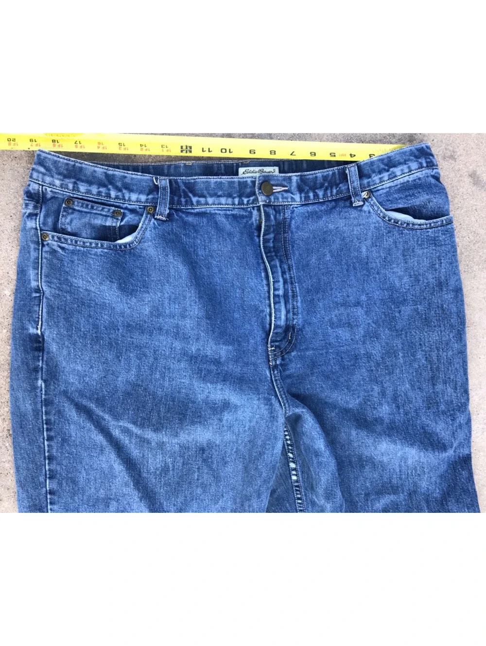 Eddie Bauer Womens 20 Tall Regula Blue Denim High Rise Jeans Medium Wash